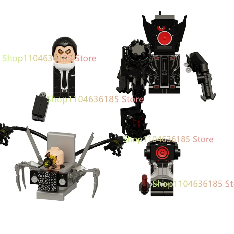 Фото Новые фигурки KDL DJ Upgrade War-Damaged Skibidi Toilet Man, аниме-блоки, игрушки TvMan Titan Bricks, модель, подарок на день рождения. №3
