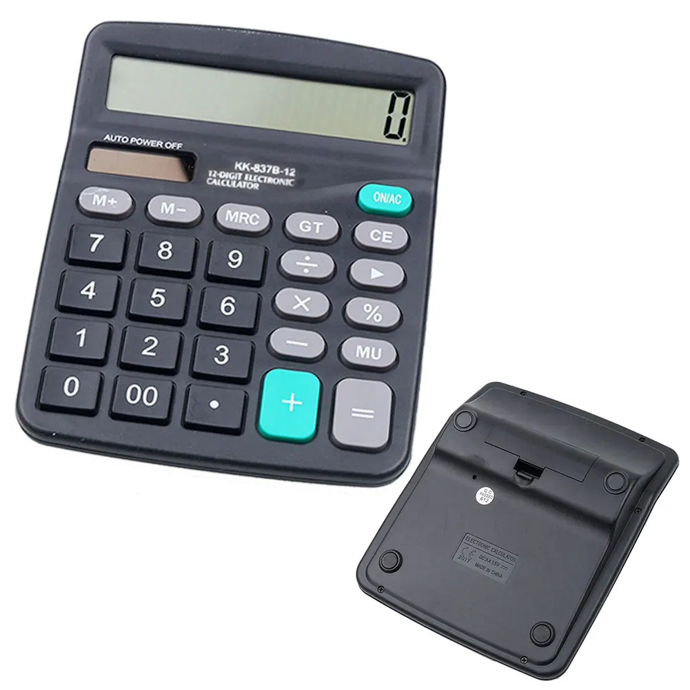 

Office Electronics Calculator Calculate Commercial Tool Battery Powered 12 Digit Electronic Calculatory