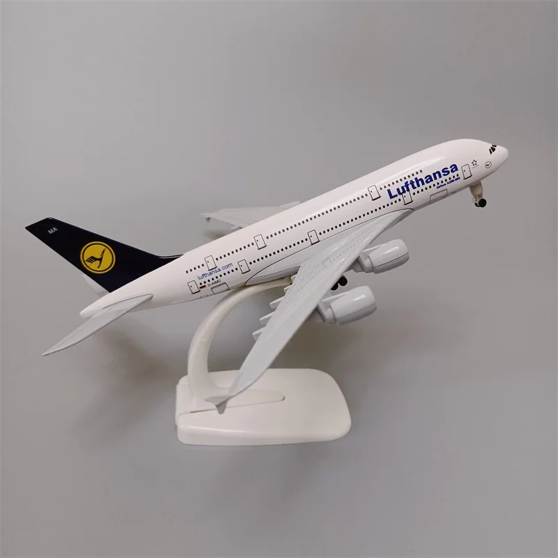 

20cm Alloy Metal Germnay Air Lufthansa AIRBUS 380 A380 Airlines Airplane Model Diecast Air Plane Model Aircraft w Wheels Toys