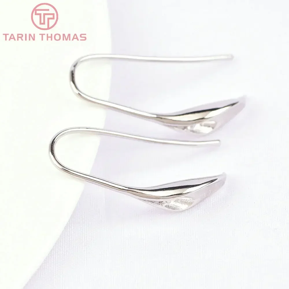 (2149) 10 шт. 26 5x11 мм 24-каратного золота латунные серьги-кольца с каллами и лилиями