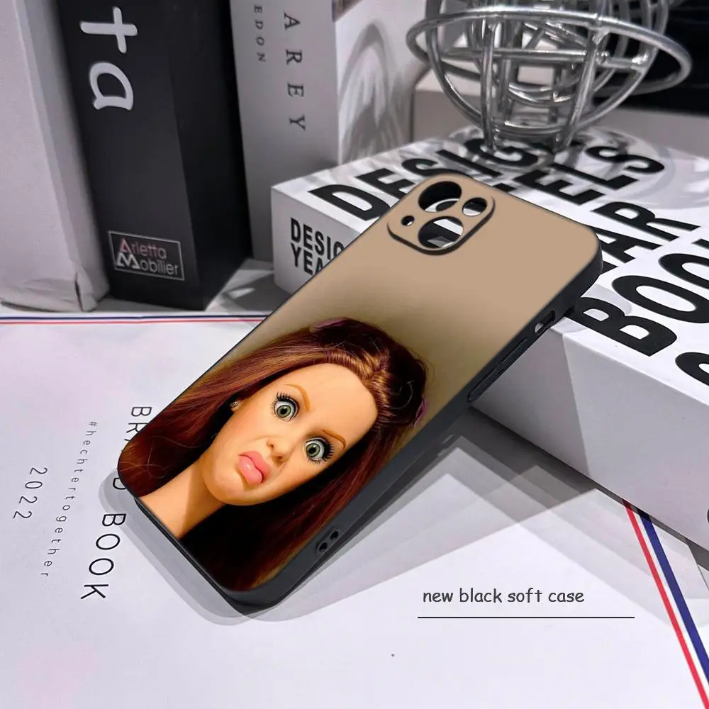Забавный чехол для телефона с изображением кукольного лица HYBXAXC для iPhone 16, 15, 14, 13, 12, 11, Pro, Max, Plus, X, XS, SE, E, Mini, мягкий силиконовый черный чехол для CS DOTA (art.: 3920dba3d0433) - 3920dba3d0433