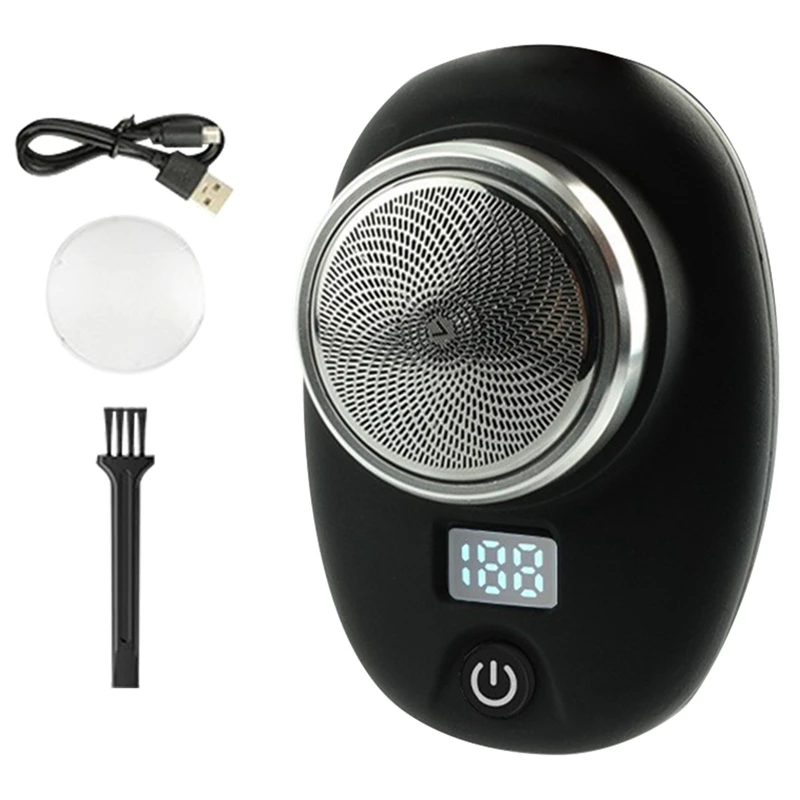 

Mini Electric Travel Shaver for Men Pocket Size Washable Rechargeable Portable Painless Cordless Trimmer Black