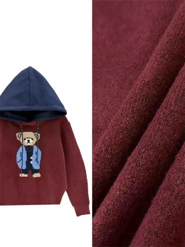 Женский красный пуловер с капюшоном свитер Harajuku Aesthetic Y2k вязаные кашемировые