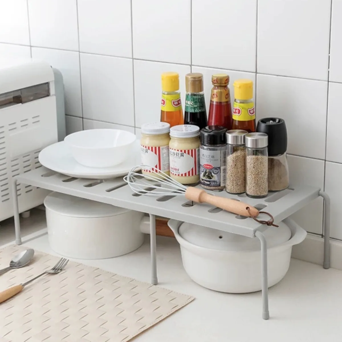 Регулируемая полка для микроволновой печи из нержавеющей стали