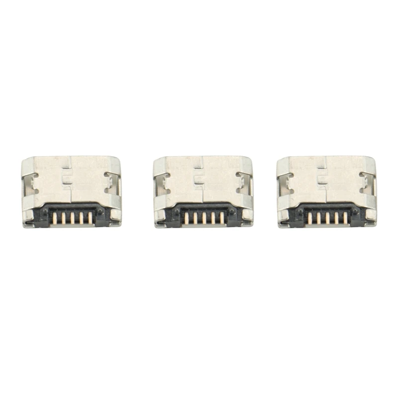 

100 шт., разъём Micro-USB 5Pin DIP No Side B, плоский разъем без завивки