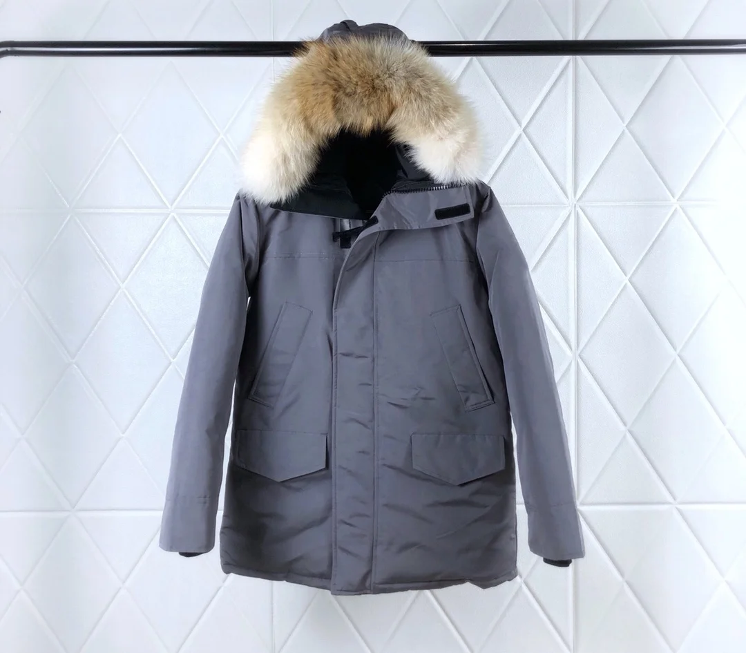 Мужская стильная зимняя теплая куртка Классическая Повседневная пуховая от