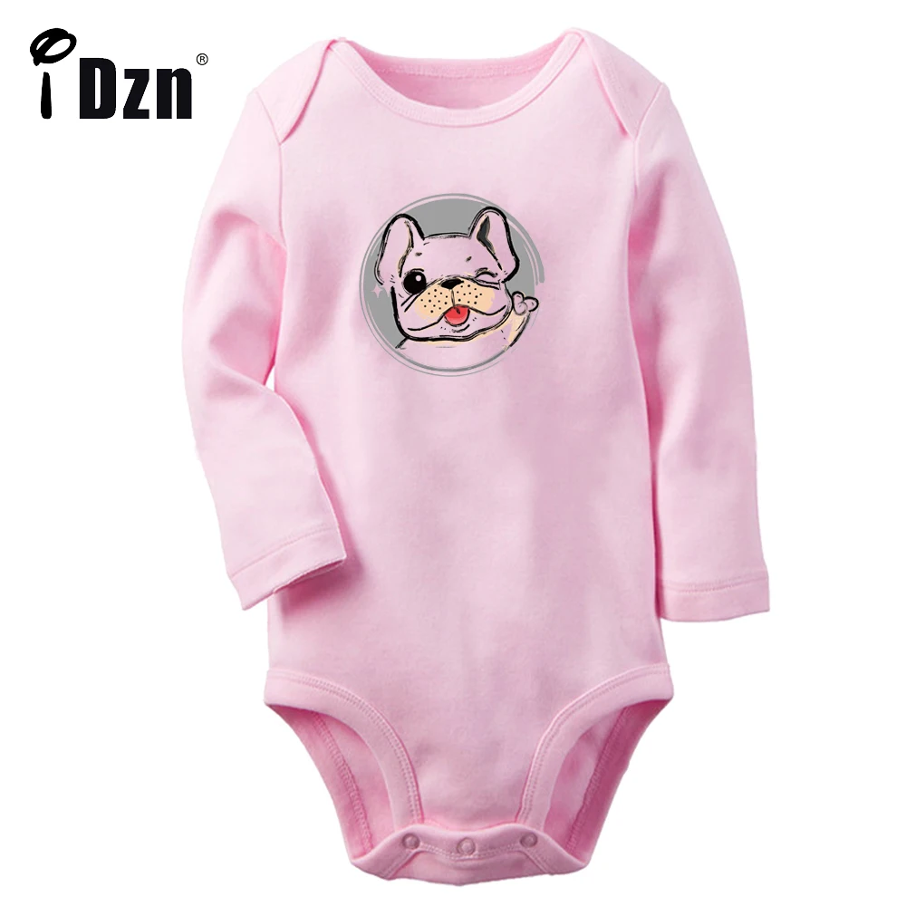 

iDzn NEW Cartoon Dog Cute Puppy Art Printed Baby Boys Rompers Baby Girls Bodysuit Infant Long Sleeve Jumpsuit Soft Clothes