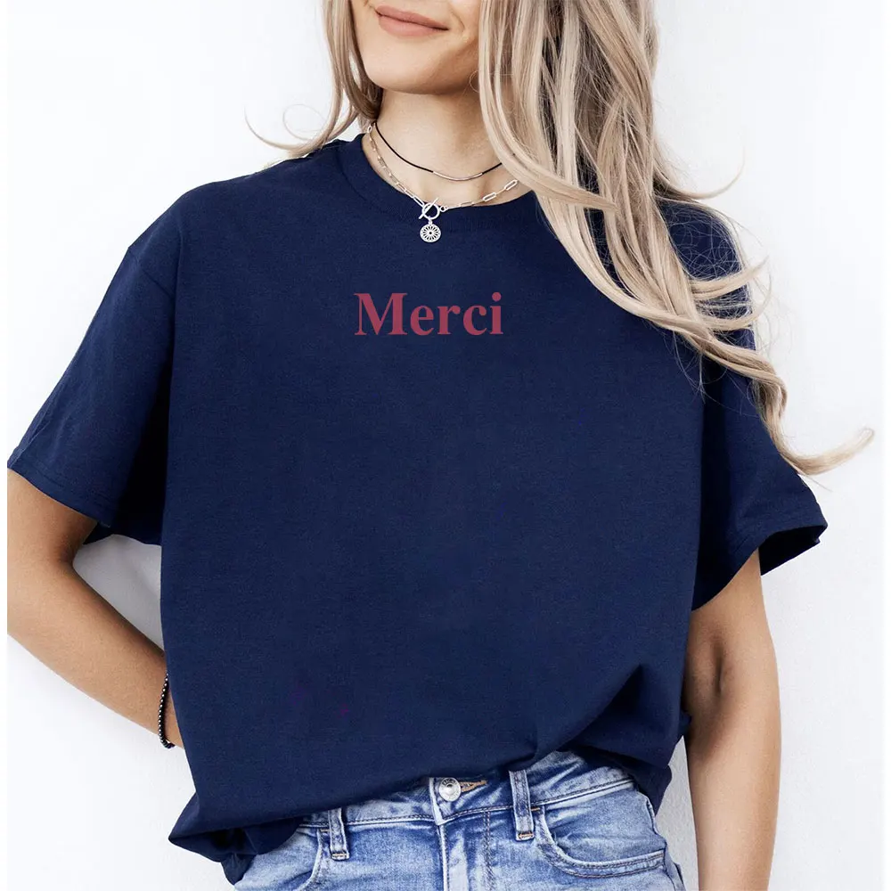 Новинка 2024 французские женские розовые хлопковые футболки с буквенным принтом