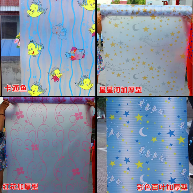

2018 Bathroom window film frosted glass balcony doors and windows anti-static stickers opaque sun shade window stickers 45x100cm