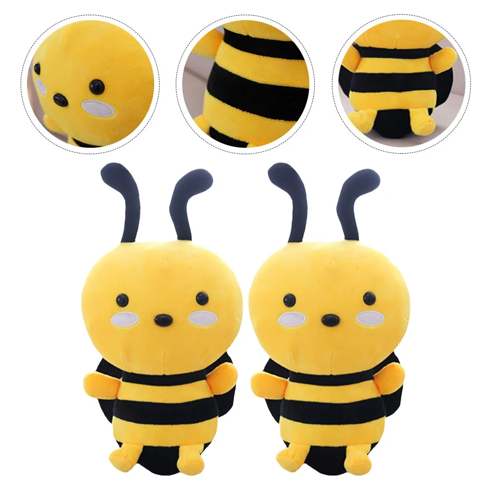 

2Pcs Stuffed Bee Toy Plush Bee Stuffed Plush Toy Stuffed Animals Toy Plush Bees