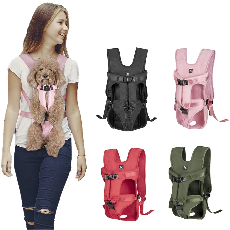

Модный рюкзак-переноска для домашних питомцев, сумка для путешествий с кошками и собаками спереди, маленькие и средние собаки, бульдог, щено...