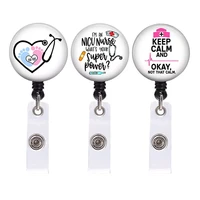 1pc rotatable id name badge reel for doctors nurses work card holder accessories medical workers pass staff employees card