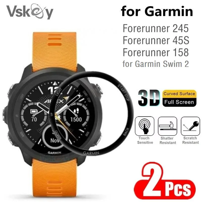 

2 шт., защитная 3d-пленка для смарт-часов Garmin Forerunner 245 45S 158