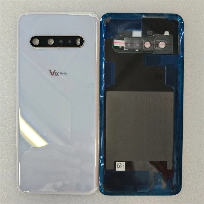 Стеклянная задняя крышка для LG V60 ThinQ 5G LM-V600, задняя панель корпуса с объективом камеры + наклейка (art.: 3920dbdc8932c) - 3920dbdc8932c