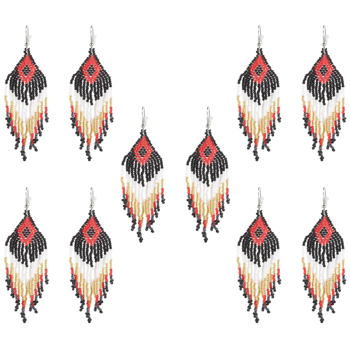 

Rice Bead Tassel Earrings Women Statement Drop Bohemian Dangle Beaded Boho Hanging Light