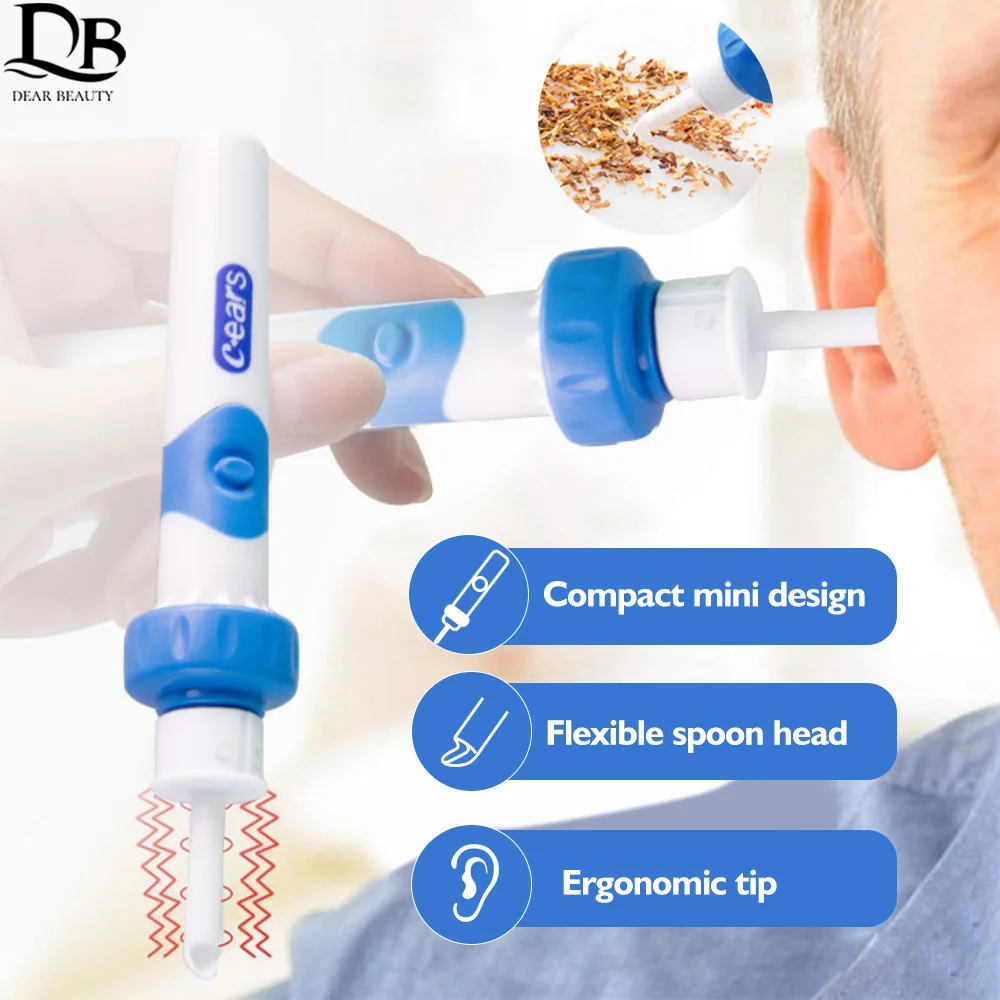 

Electric Ear Cleaner Painless Cleaning Spiral Ear-Cleaning Device Cordless Portable Ear Wax Remover Vacuum Dig Wax Earpick