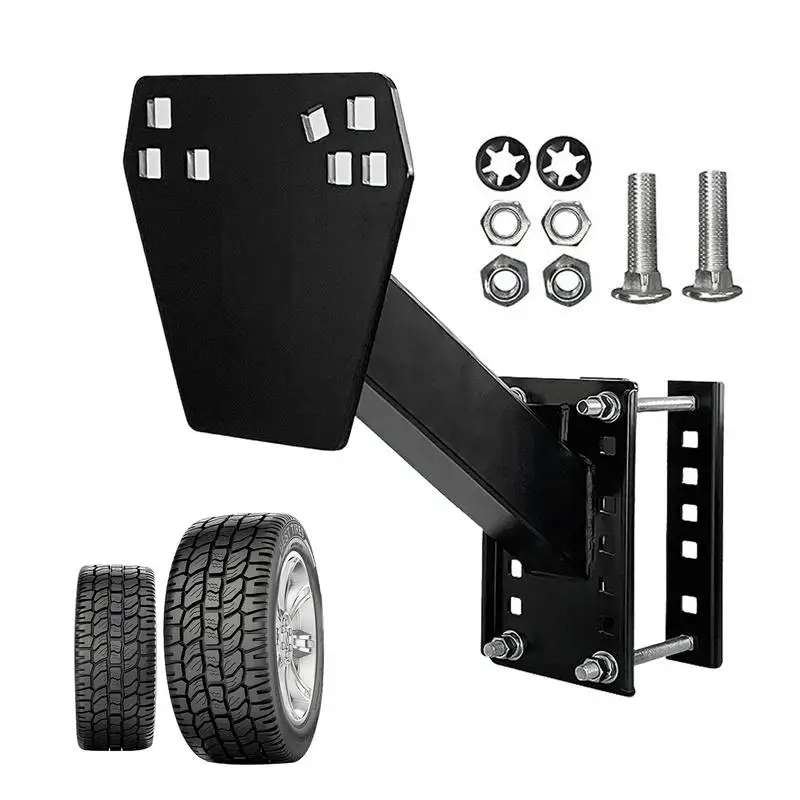 

Spare Tire Bracket For Trailer Steel Trailer Wheel Carrier Rust And Corrosion Resistance Heavy Duty Spare Tire Lock Holder For