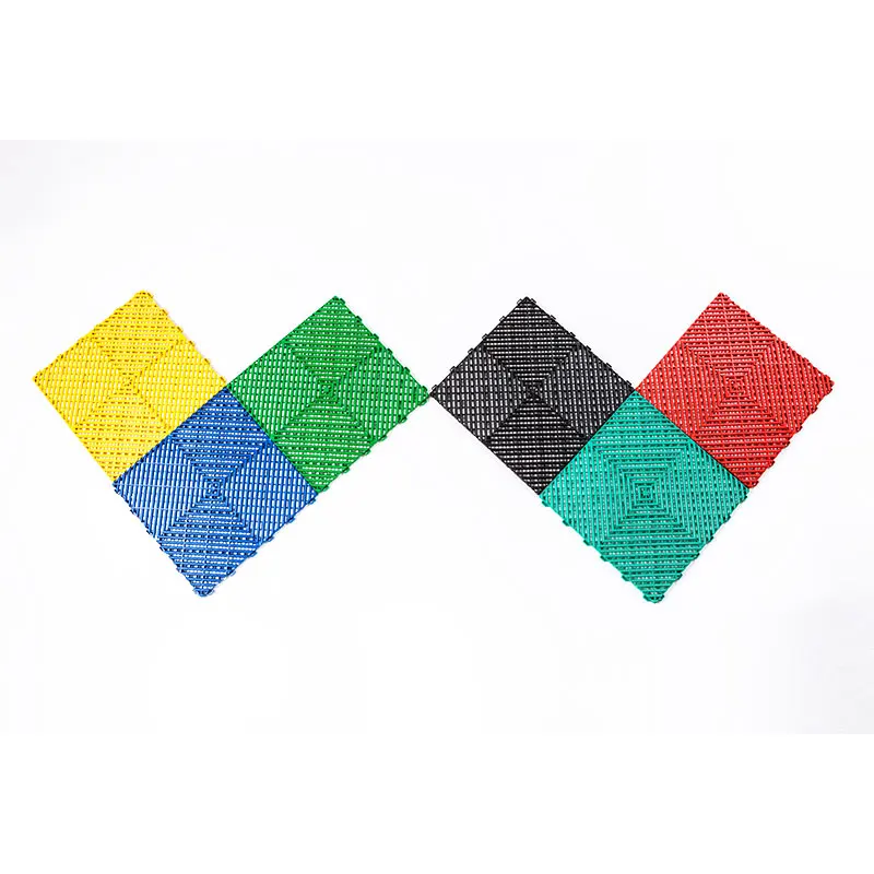 

Garage Floor Tiles Modular Interlocking Plastic Flooring Mat for Car Wash/Car Showroom/Auto Detailing Repair Workshop