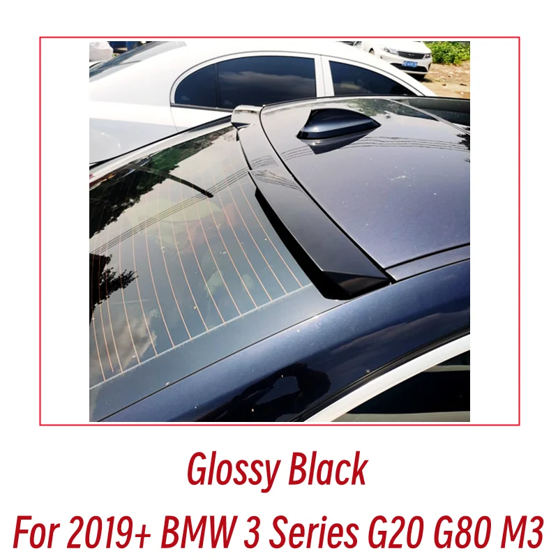 

Для BMW 3 серии G20 G80 M3 320i 325i 330i 2019+ спойлер на крышу заднего стекла, крылья ABS, черный карбон, аксессуары для тюнинга автомобиля, часть
