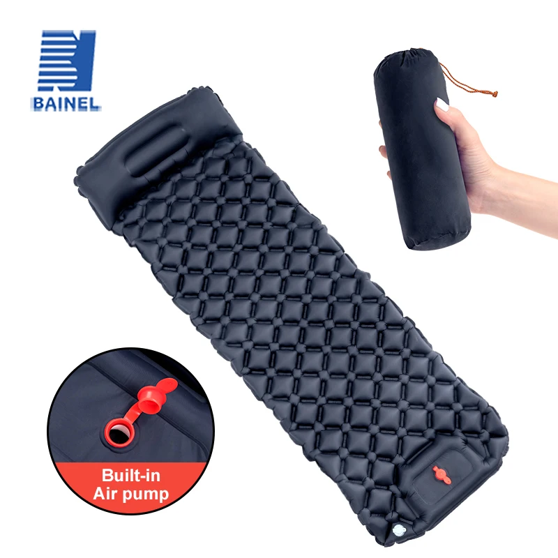 

Туристический надувной матрас с подушками, легкий, со встроенным насосом, для отдыха на открытом воздухе, походов