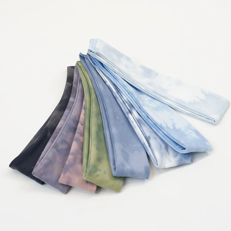 

Yoga Headband Sports Tie-dye Printing Elastic Headband Women Yoga Wear for Running and Training
