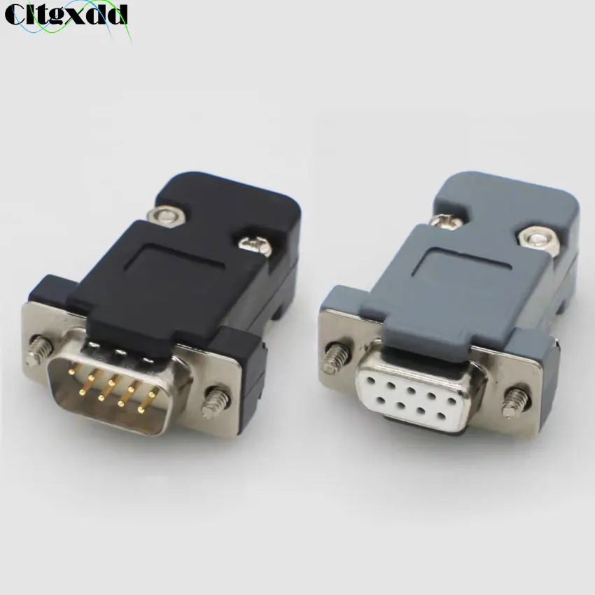 

1pcs DB9 Adapter Connector Core RS232 Serial COM Plug Connectors Hole/pin DB15 Female Male Port Socket D Sub DP9 Plastic Case