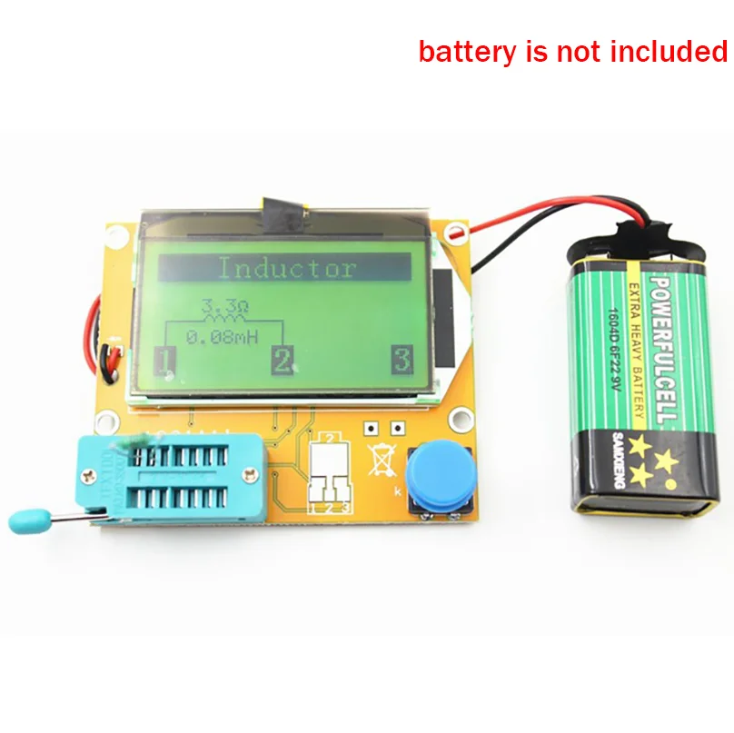 

ESR Meter Transistor Tester Digital LCR Mega328 V2.68 ESR-T4 Diode Triode Capacitance MOS/PNP/NPN LCR 12864 LCD Screen Tester