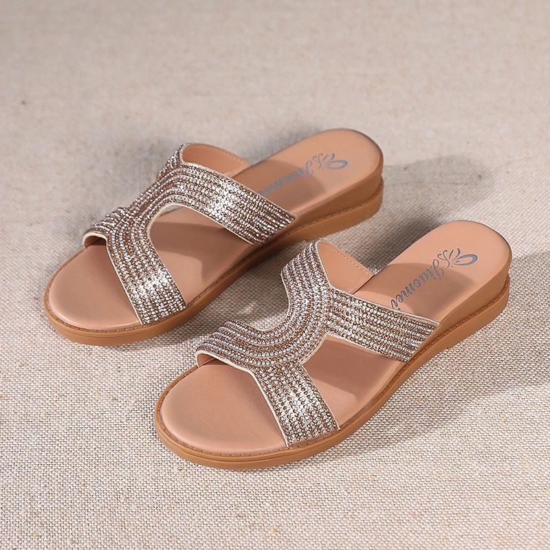 Women Sandals Classics Ankle Strap Summer Sandals Flat Shoes For Women Lightweight Flats Sandalias Mujer Casual Summer