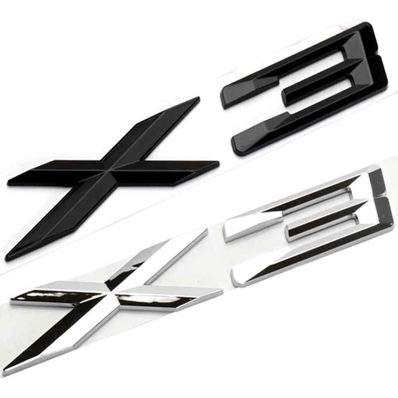 3D ABS черные хромированные Автомобильные буквы значок заднего багажника X3 логотип для BMW X3 F25 наклейка эмблема X3 E83 F25 G01