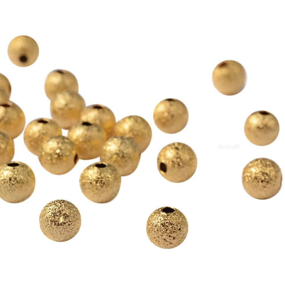 

500Pcs Brass Stardust Beads Golden Color About 6mm Hole: 1mm