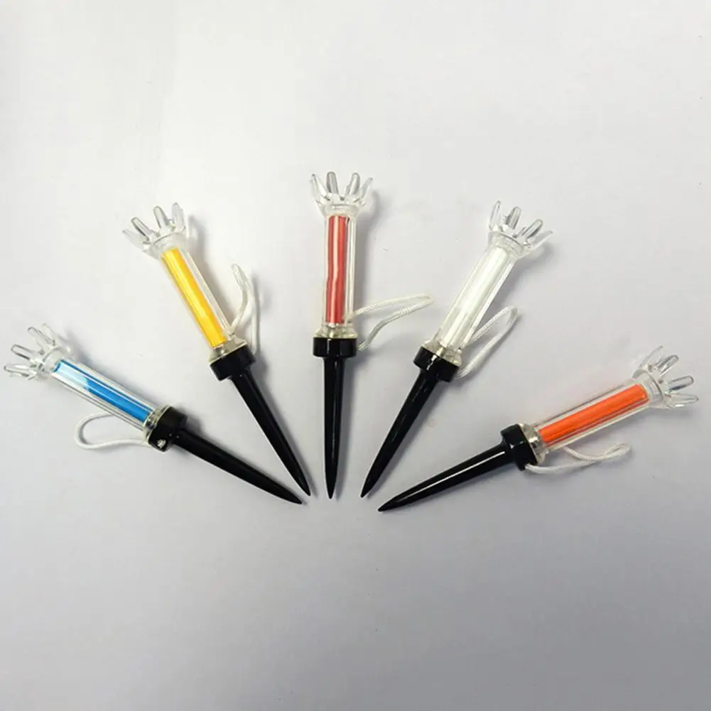 

5Pcs Solid Golfing Tees Low-Resistance Tip Crystal Texture Mini Golf Tee Professional Plastic Golf Nail
