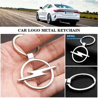 car logo 3d metal badge keychain waterproof keyrings auto styling for opel astra h g insignia mokka zafira opc