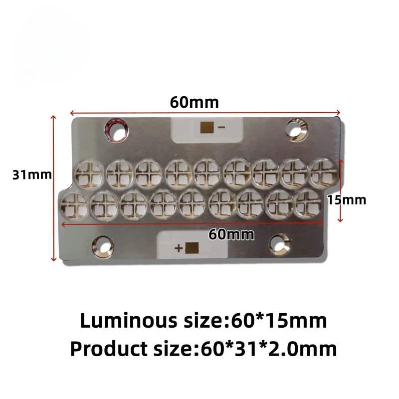 УФ-светодиодный модуль 180 Вт 6565 365 нм 385 395 405 сушка офсетная чернильная печать