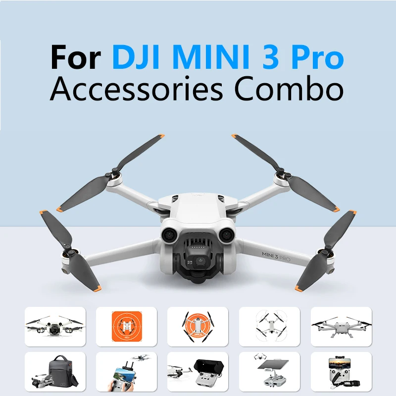 

DJI Mini 3 PRO Accessories Signal Booster Antenna Foldable Landing Pad LED Night Light Sunshade Propeller Guard Shouler Bag