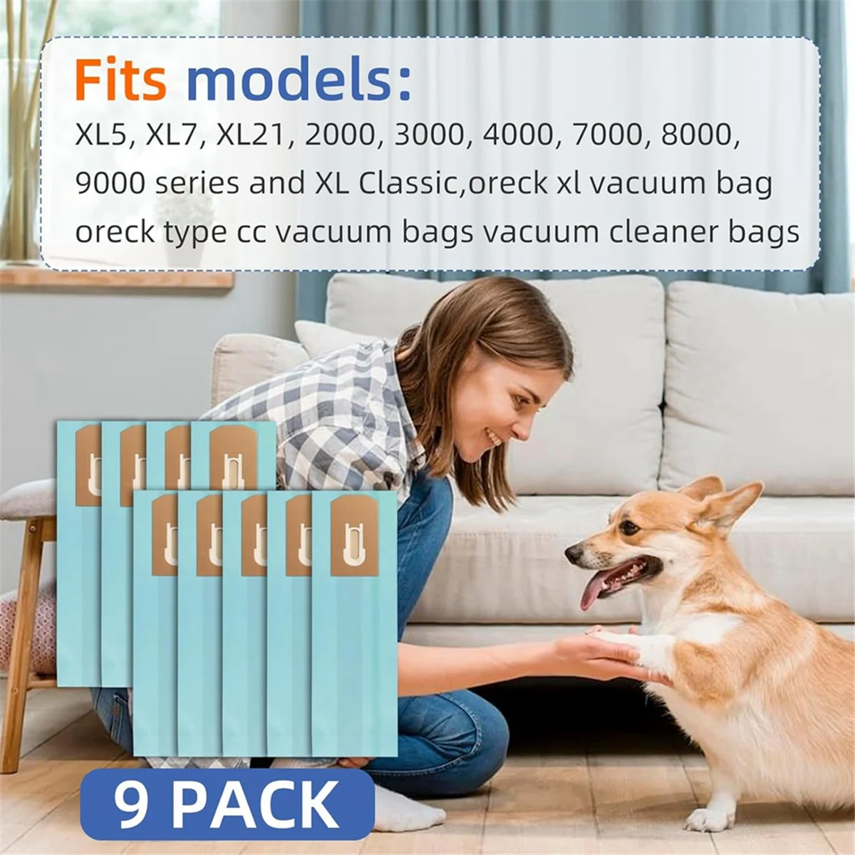 Сменные мешки для пылесоса PK80009 9 шт. XL XL2000 XL8000 XL9000 и коммерческих серий