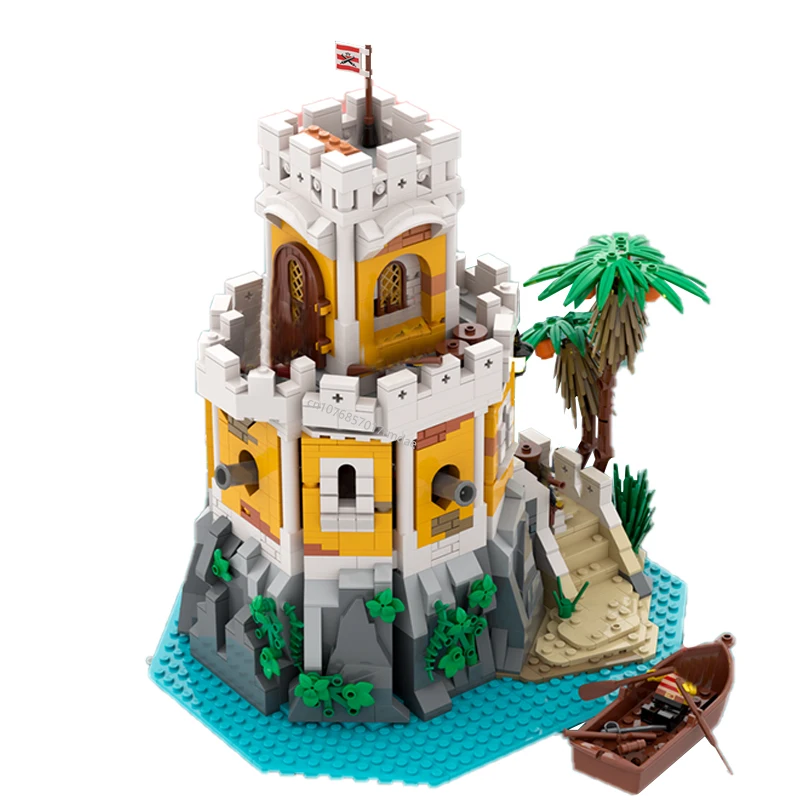 Новинка 1149 шт. средневековая серия пират MOC модульная модель Cannon Cove творческие