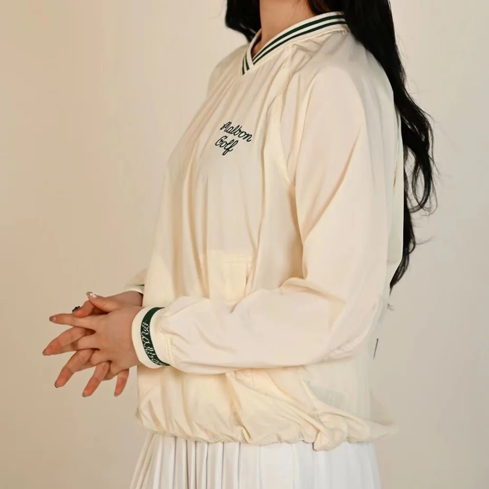 Golf Wear for Men Outdoor Casual Jacket V Neck Design Brand Clothes Fashion All Match Coat for Men and Women