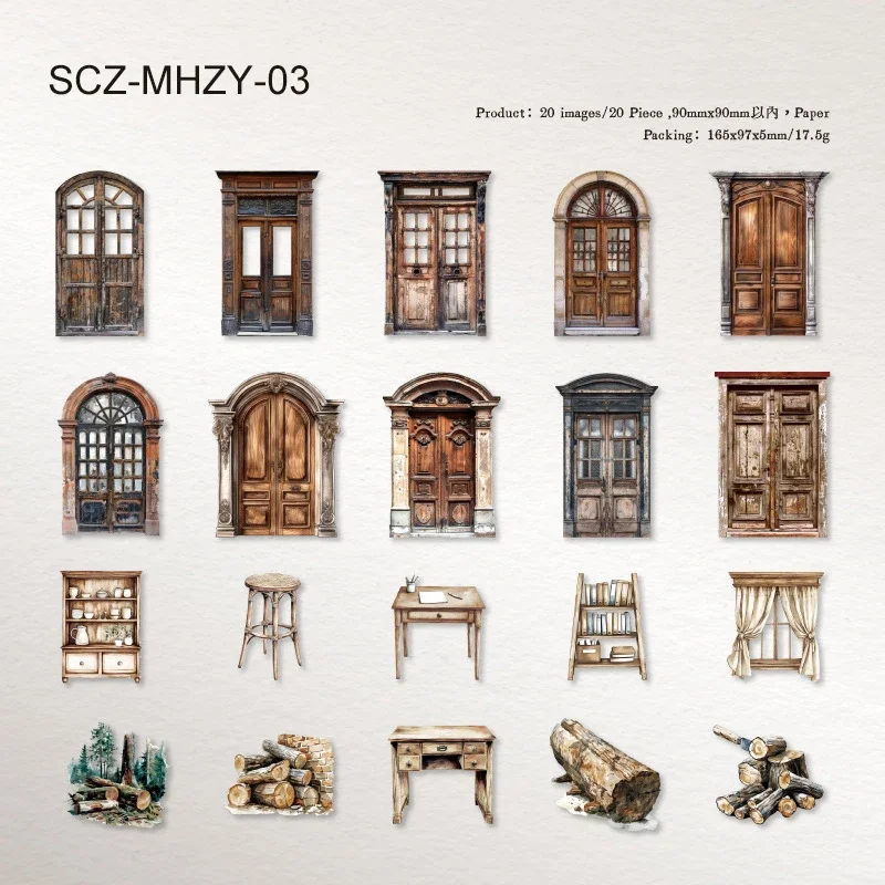 

Jianwu Dream Manor серия винтажных окон и дверей для скрапбукинга