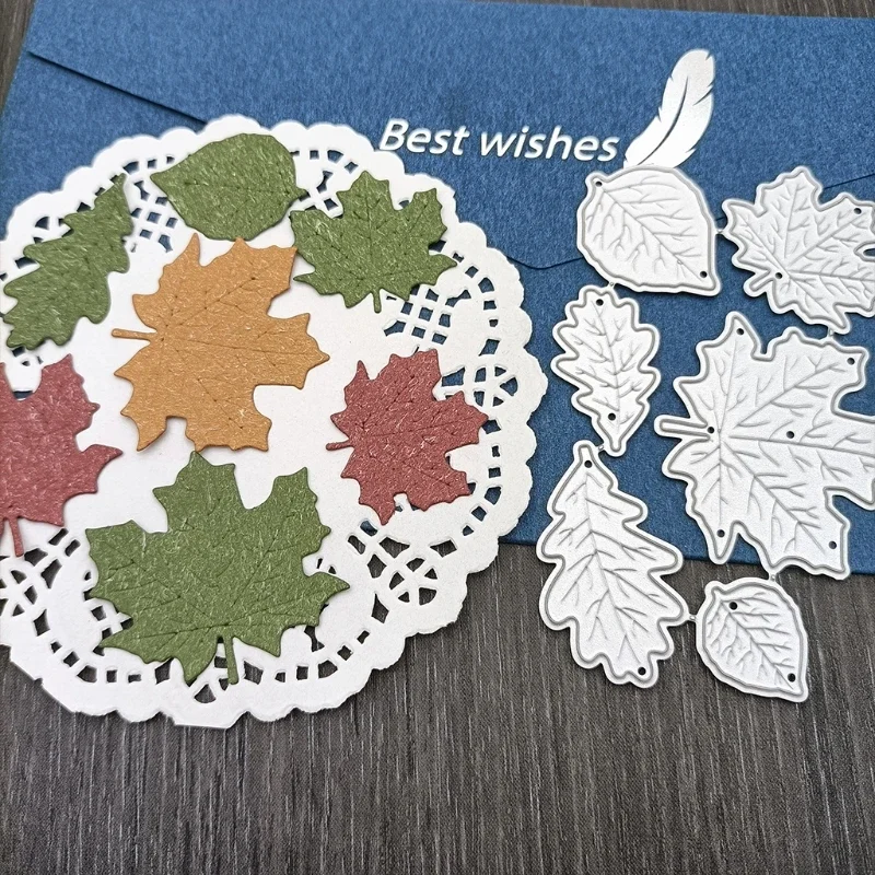 Кленовые листья металлические трафареты трафарет сделай сам скрапбукинг альбом