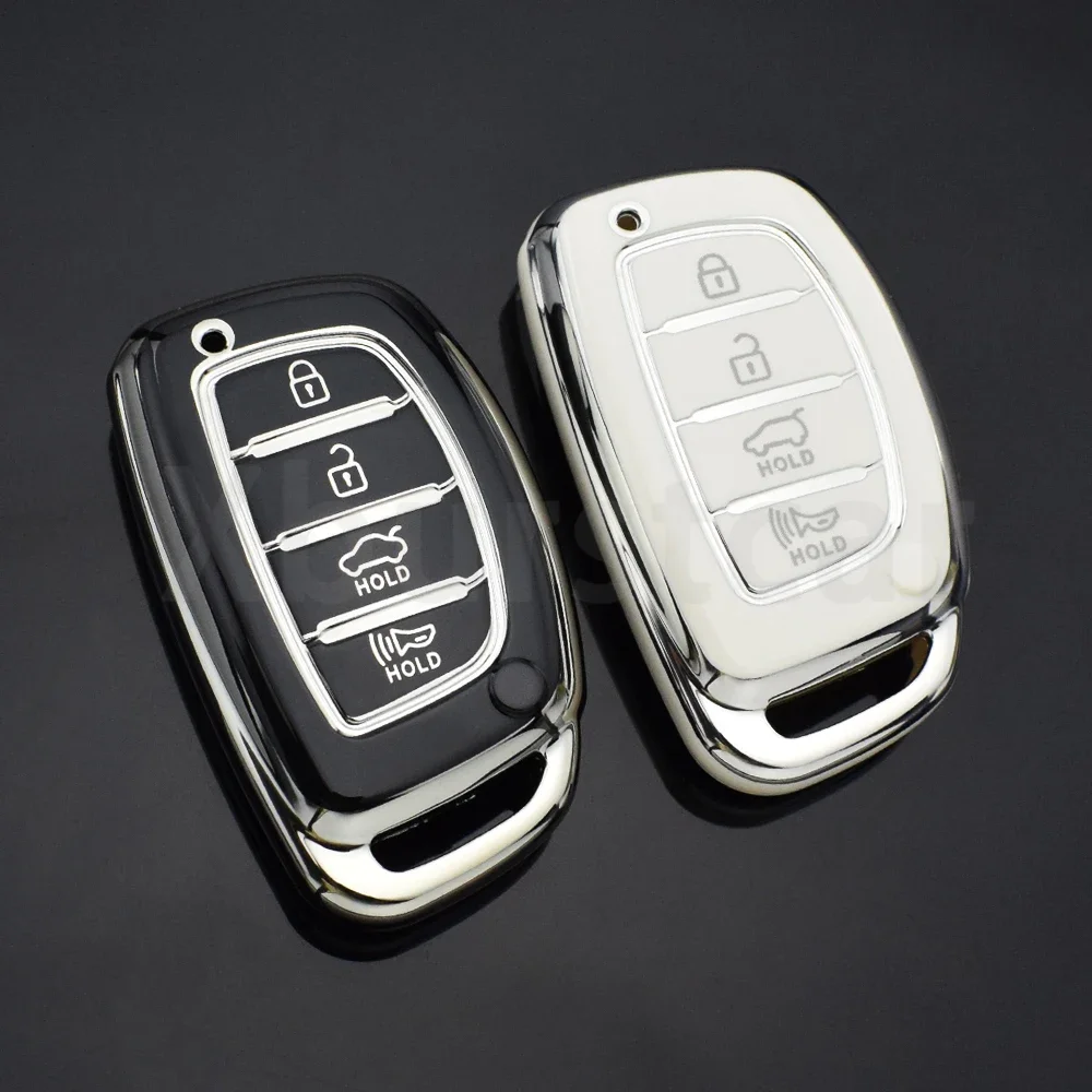4 кнопки для Hyundai Tucson Santa Fe Rena Sonata Elantra Creta Ix35 Ix45 I10 I30 I40 ТПУ чехол автомобильного