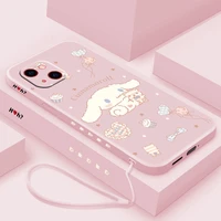 sanrio cinnamonroll cute cartoon phone cases for iphone 13 12 11 pro max mini xr xs max 8 x 7 se 2022 silica gel cover girl gift