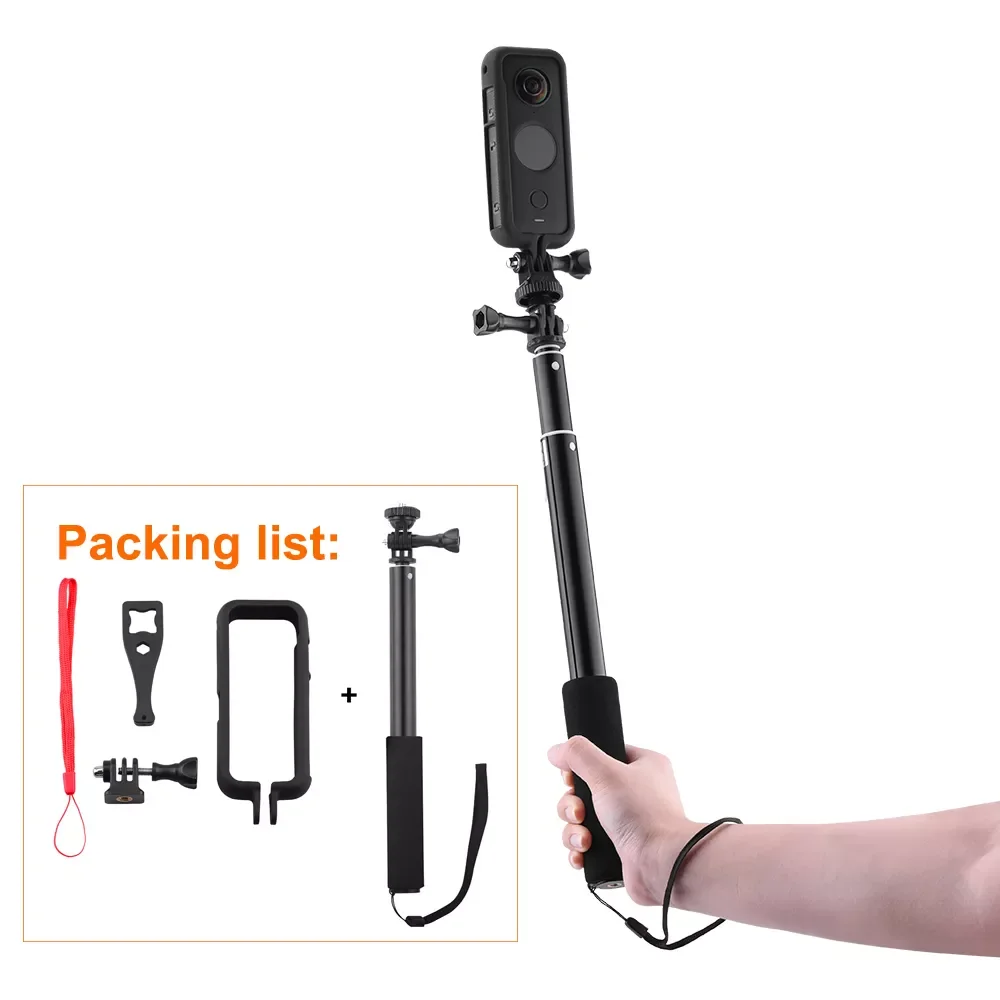 

for Insta360 ONE X2 Camera Protection Frame Mobile Phone Selfie Stick Vertical Expansion Adapter Mount Holder Border Cage Case