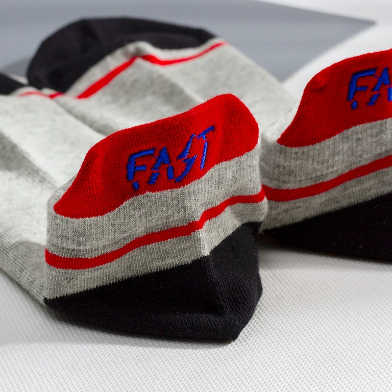 5 pairs of new casual ankle socks fashion colorful Harajuku color matching pure cotton men's socks happy men socks size eu39-44