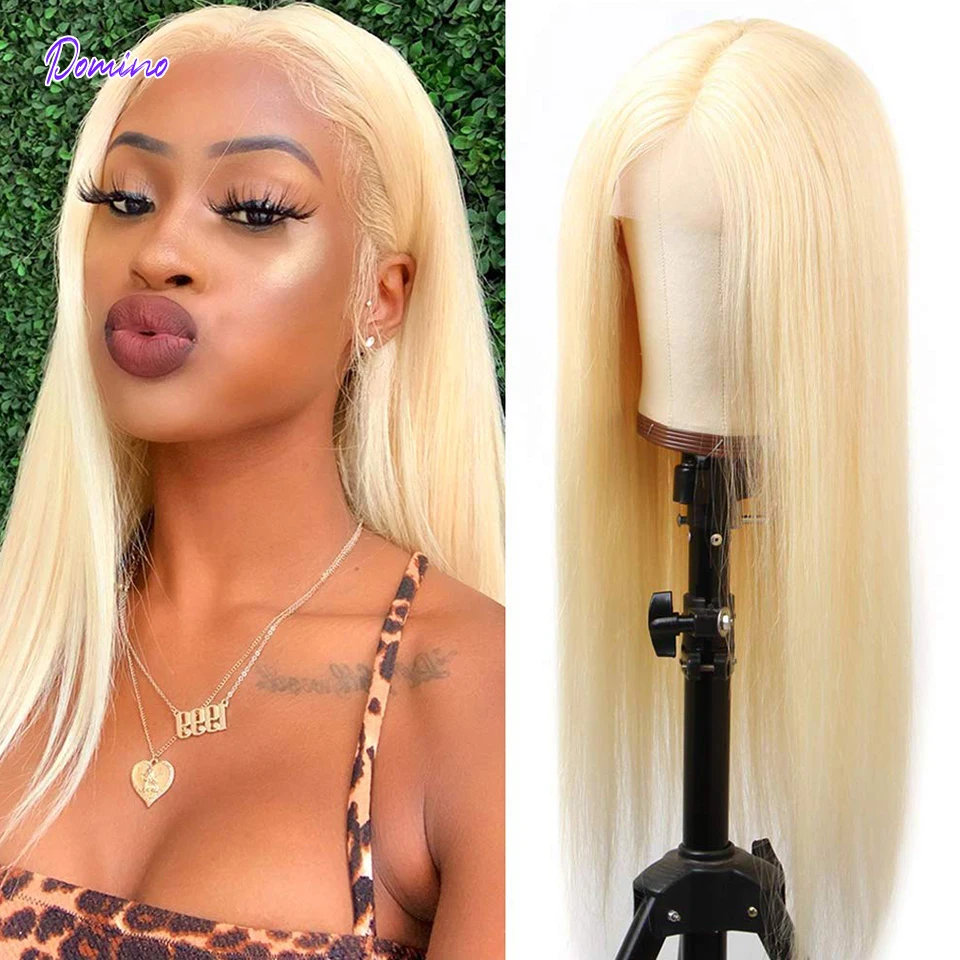 

Domino 28 30 Inch Blonde 613 Lace Front Wig Human Hair Wig For Women 13x4 Transparent Lace Frontal Wig Straight Human Hair Wig