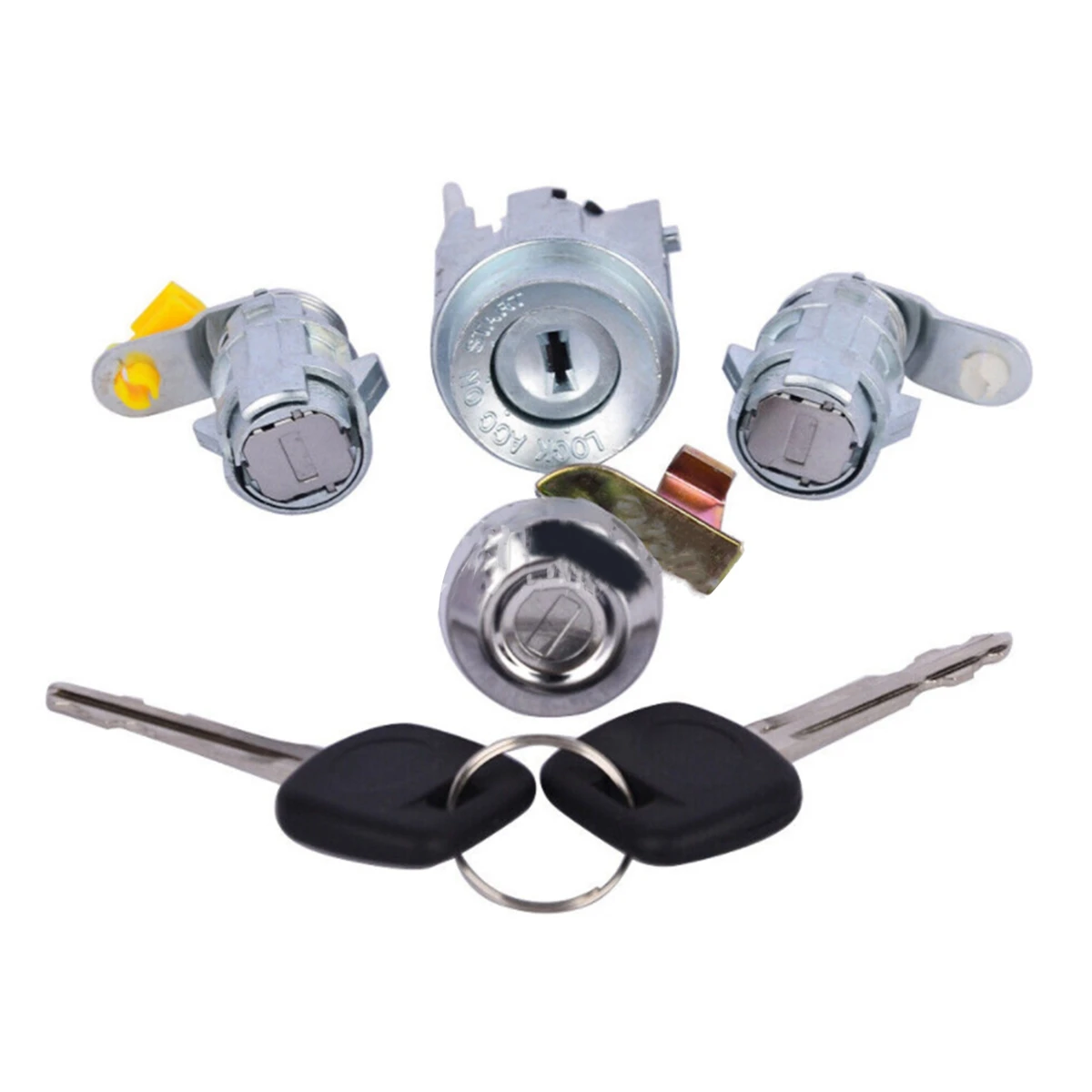 

Ignition Door Locks & Gas Lock with 2 Keys Cylinder Set for Pickup Truck 1988 - 1997