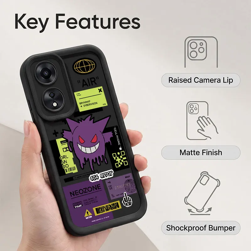 Фото Силиконовый чехол для телефона Pokemon Pikachu Gengar Y2K Cyber ​​для Honor X6 X7D X8 X9A X9B X9C X5 + GT 90 200 400 Lite X60 Pro Play 30 40 №3