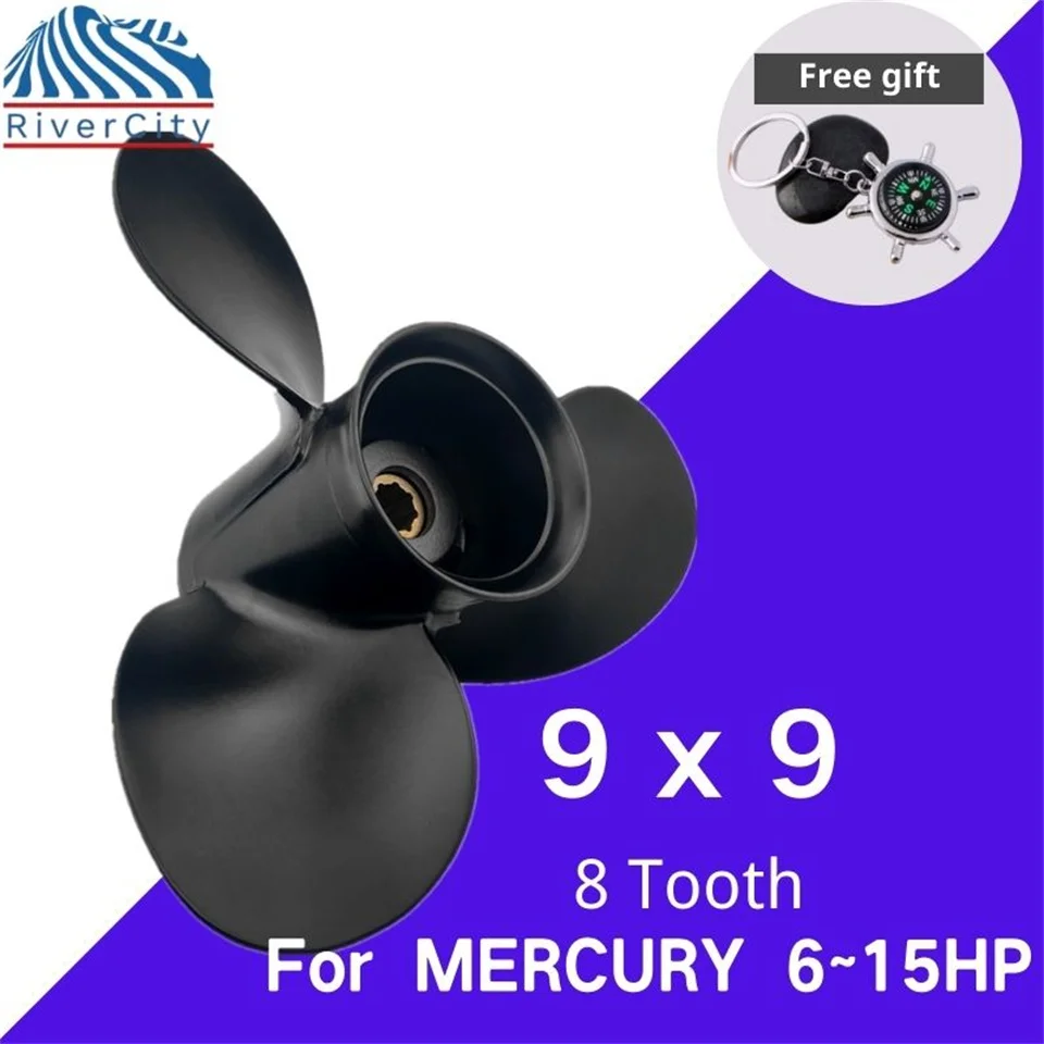 Подвесной пропеллер 9x9 для Mercury 6hp 8hp 9.9hp 15hp, лодочный винт ...