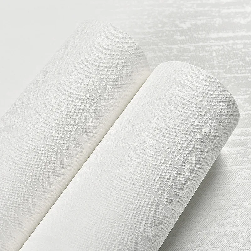 

Modern Minimalist 3D Plain Non-Woven Wallpaper Living Room Diatom Ooze Pure White Nordic Solid Color Background Wallpaper