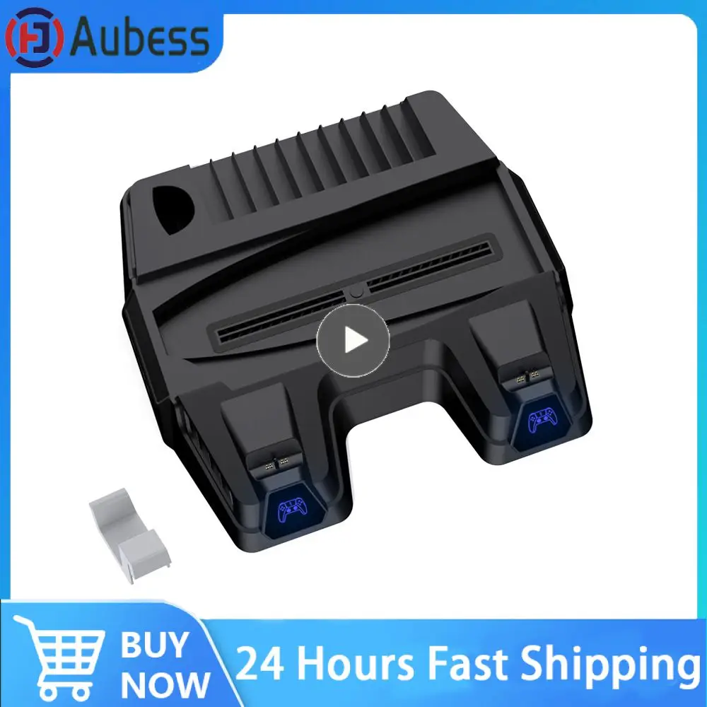 

5v Usb Charger Console Vertical Station Fast Charging Cooling Stand For Playstation5 Disc/digital Game Controller Type-c Led Fan