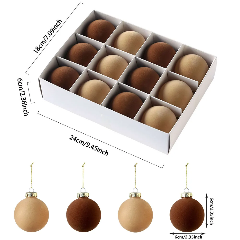 

Бархатные елочные шары Enanal 6 см, 8 см